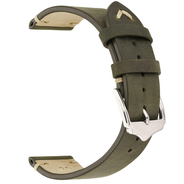 Green Seiko Mods Leather Watch Strap in Calf - 22mm