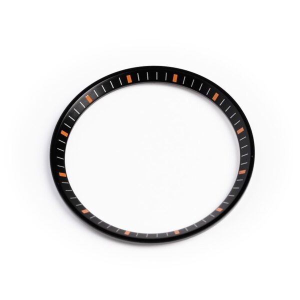 Black with Orange and White Seiko SRP Turtle Chapter Ring