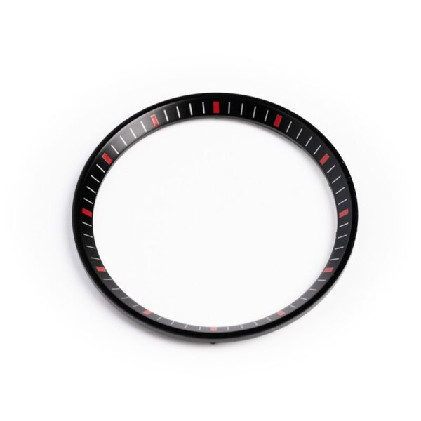 Black with Red and White Seiko SRP Turtle Chapter Ring