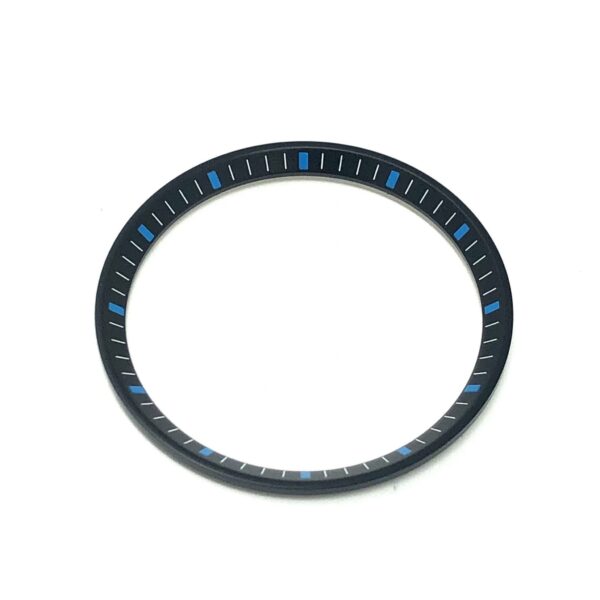 Black with Blue and White Seiko SRP Turtle Chapter Ring