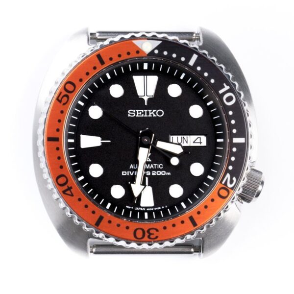 Black & Orange SRP Turtle Flat Insert for Seiko 5