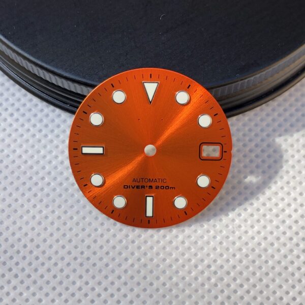 Orange Sunburst Dial for Seiko – 28.5mm