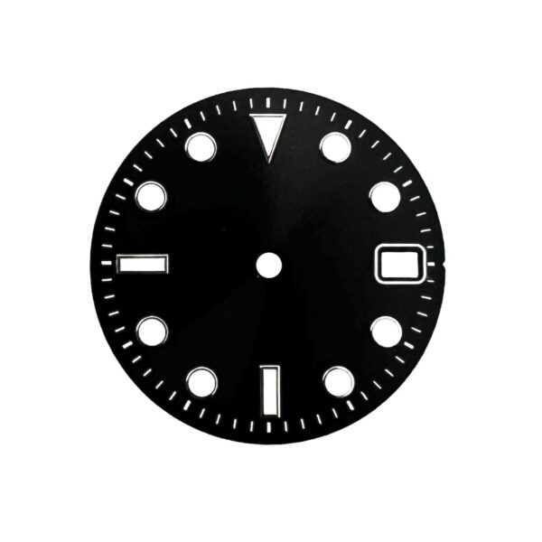 Sunburst Black Sub Style Watch Dial for Seiko – 28.5mm
