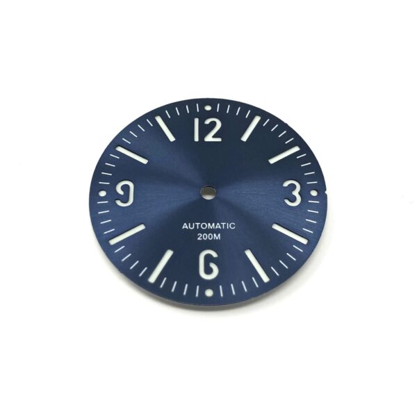 Dark Blue Sunburst Sandwich Watch Dial for Seiko – 28.5mm