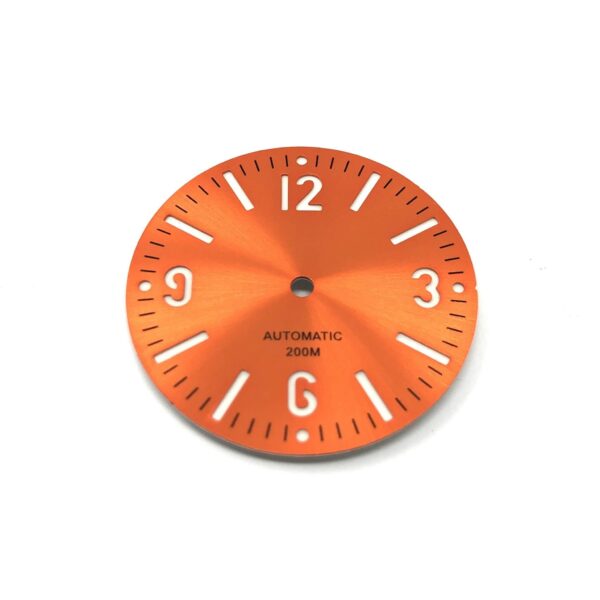 Orange Sunburst Sandwich Watch Dial for Seiko – 28.5mm