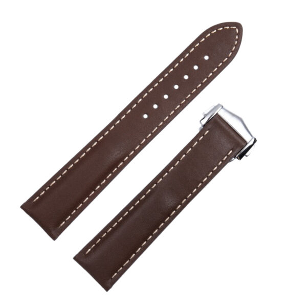 Dark Brown Strap Bracelet for Seiko Mod Seamaster, Speedmaster In Calf Leather - 20, 21mm