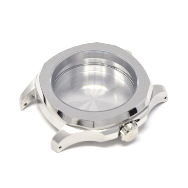CT721 – Nautilus PP Style Watch Case Bundle – Polished/Brushed -ONLY DIAL HANDS MOVEMENT REQUIRED TO COMPLETE YOUR BUILD