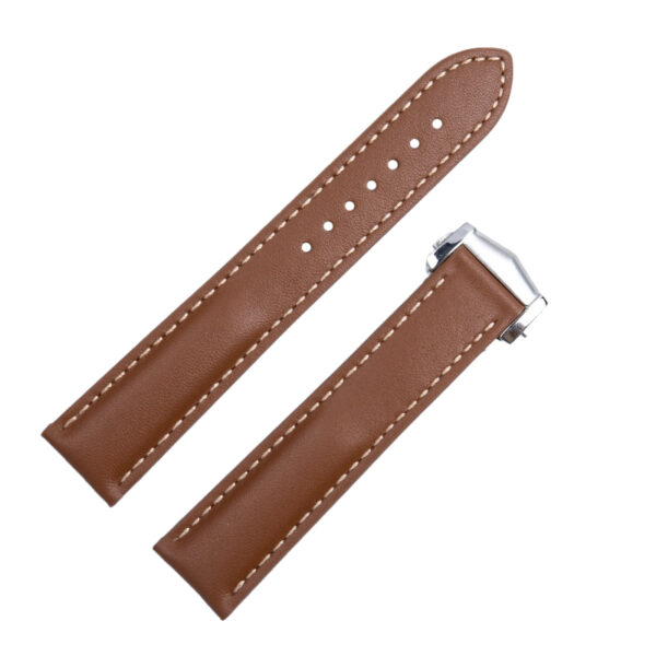 Light Brown Strap Bracelet for Seiko Mod Seamaster, Speedmaster In Calf Leather - 20, 21mm
