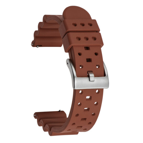 Brown Strap for Seiko Diver Quick Release System In Rubber - 20,22,24mm