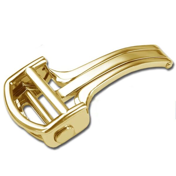 New Gold Steel Clasp Buckle for Seiko Mods Tank, Santos, Ballon Bleu,Pasha, Ronde, Tortue...