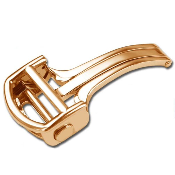 New Rose Gold Steel Clasp Buckle for Seiko Mods Tank, Santos, Ballon Bleu,Pasha, Ronde, Tortue...