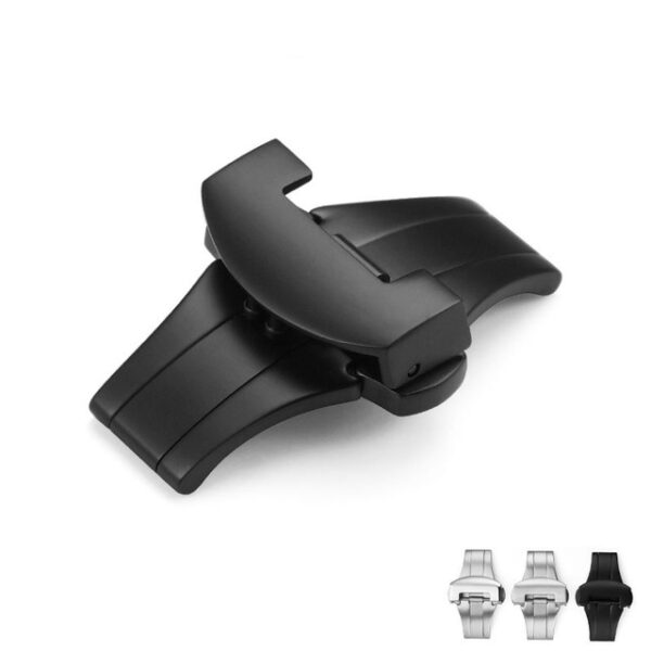 PVD Black Folding Clasp Buckle for Seiko Mods - Stainless Steel