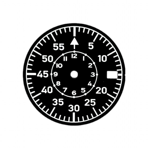 Matte Black Seiko Pilot Dial II – 28.5mm