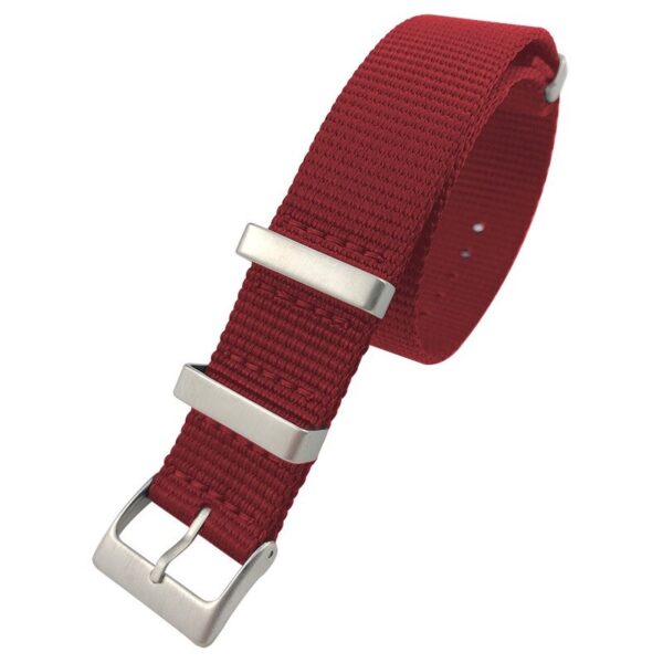 Red Nato Strap in Nylon - 20mm, 22mm