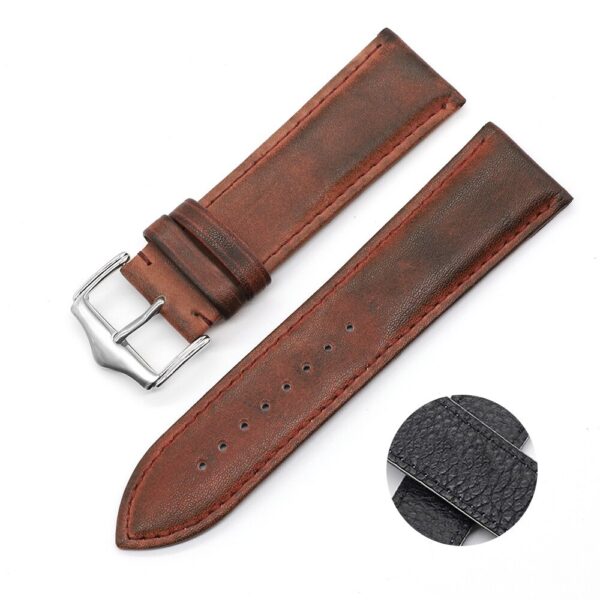 Red Burgundy Seiko Mods Leather Watch Strap in Calf Leather - 20, 22mm