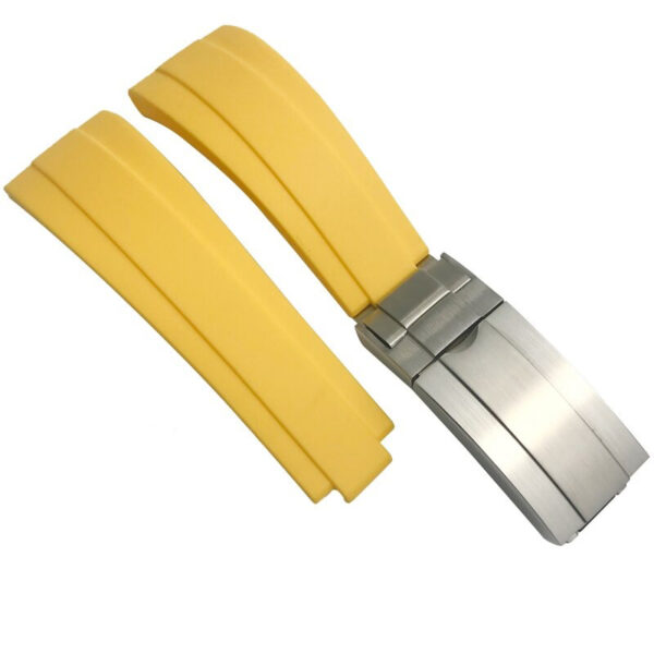Yellow Easylink Strap for Submariner, GMT, Daytona, Datejust Mod 20mm In Rubber