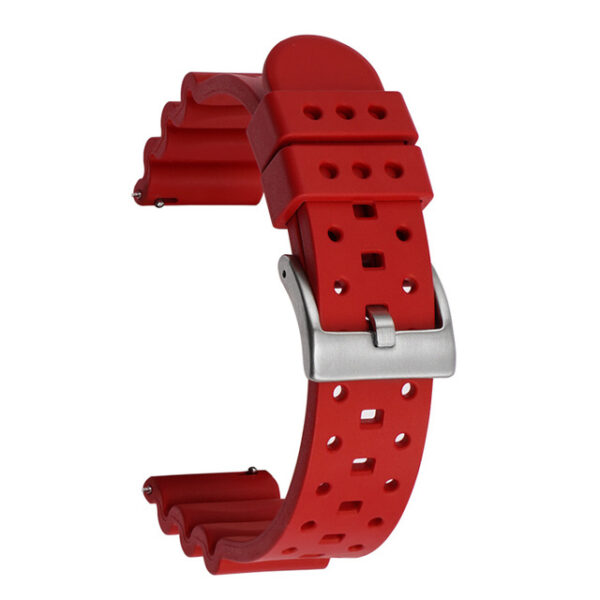 Red Strap for Seiko Diver Quick Release System In Rubber - 20,22,24mm