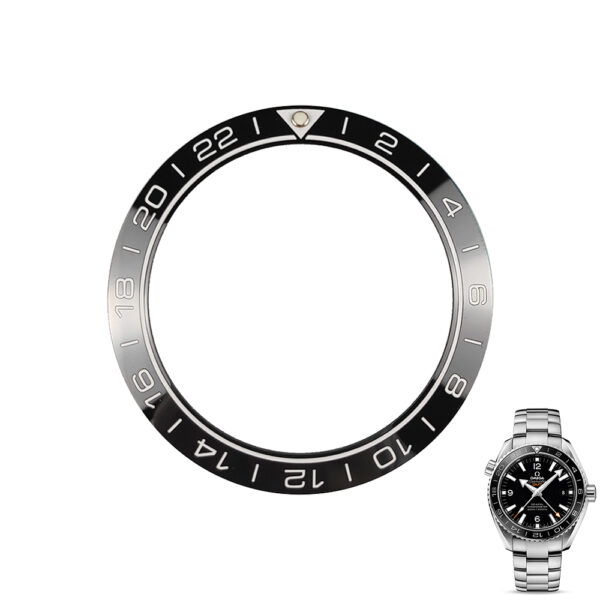 Black Bezel for Seiko Mods Seamaster GMT 41.5/32.7mm in Ceramic