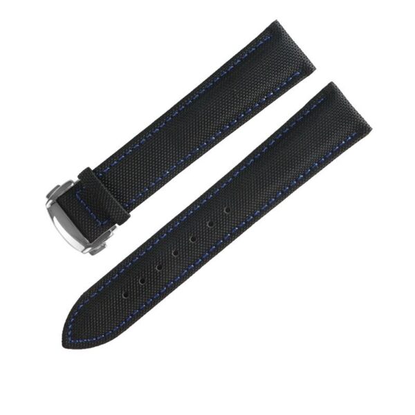 Black & Blue Strap Bracelet for Seiko Mod 18,20,22mm