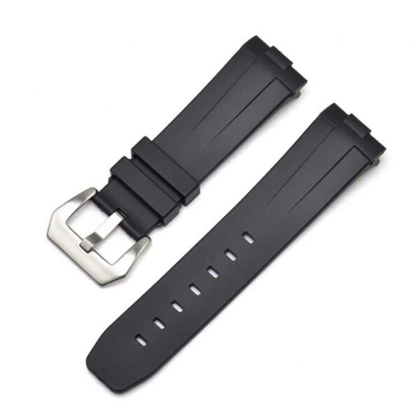 Black Curved Rubber Strap for Luminor & Marina Mod