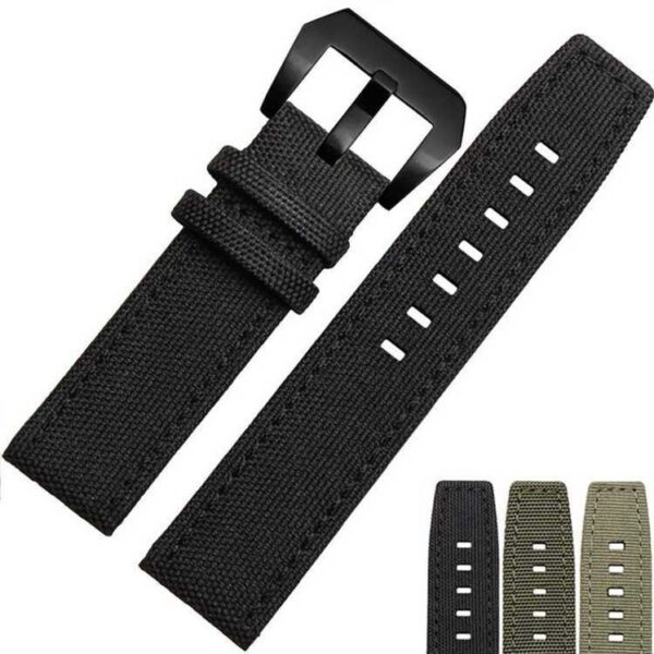 Black Nylon Strap Bracelet for Black Bracelet for Luminor & Marina Mod