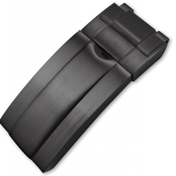 Black PVD/DLC Folding Clasp for Seiko Mods Submariner, GMT I & II Stainless Steel - 16mm