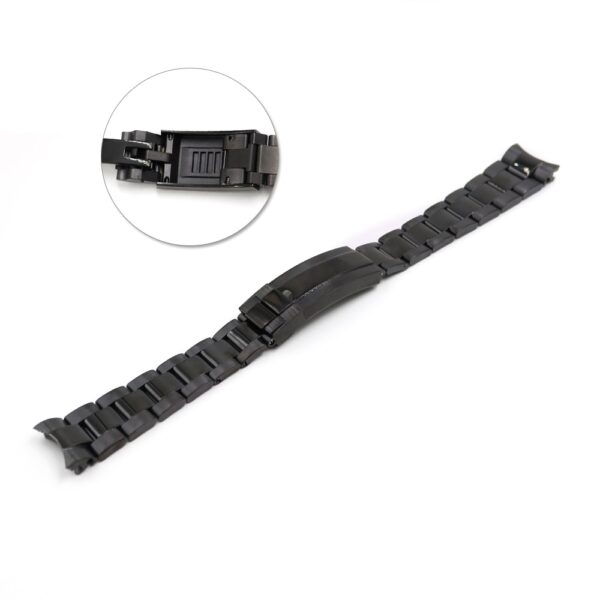 Black PVD/DLC Strap Bracelet Glidelock for Submariner, GMT Mod - 20mm