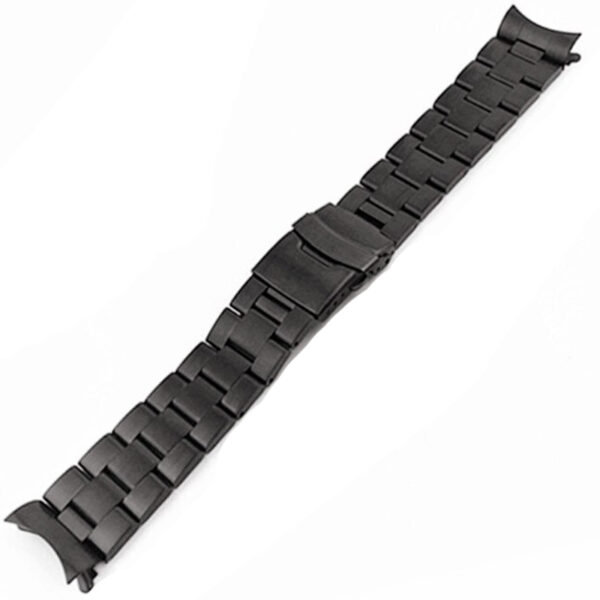 Black PVD Strap Bracelet for Seiko 20,22mm In Stainless Steel