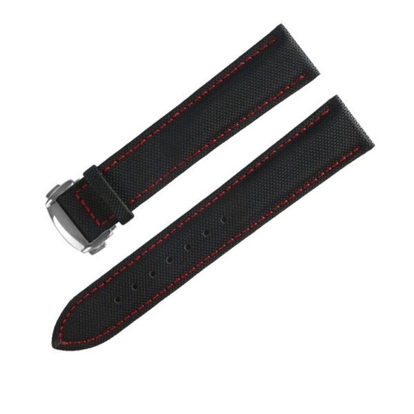 Black & Red Strap Bracelet for Seiko Mod 18,20,22mm
