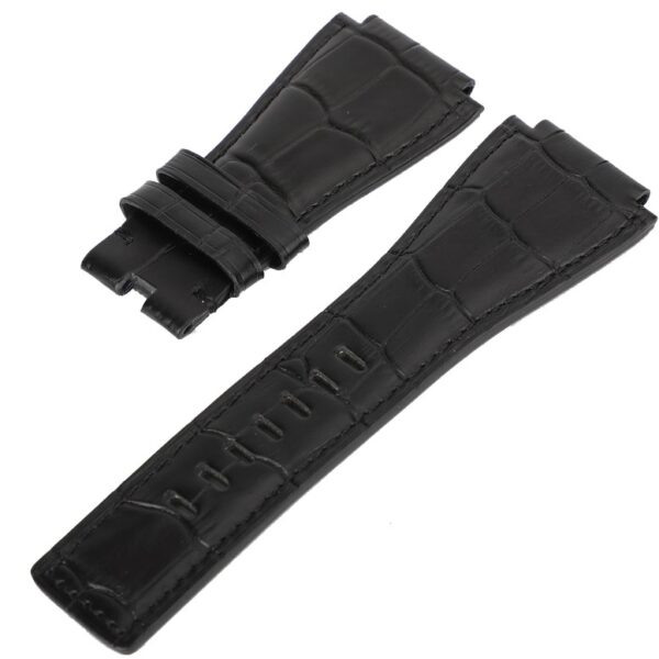 Black Alligator Grain Leather Strap for BR01 & BR03 Mod