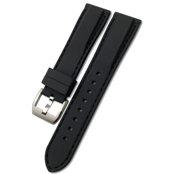 Black Strap Band for Seiko Mod In Rubber