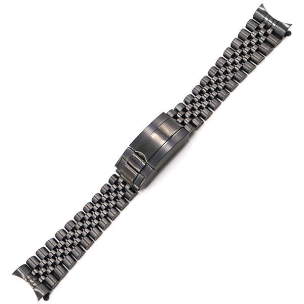 Black Strap Bracelet Jubilee for Datejust Mod Stainless Steel 19,20mm