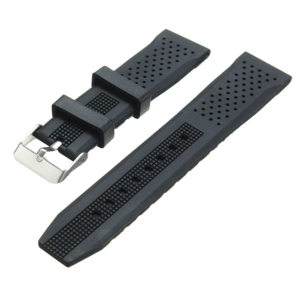 Black Strap Seiko 22mm In Silicon
