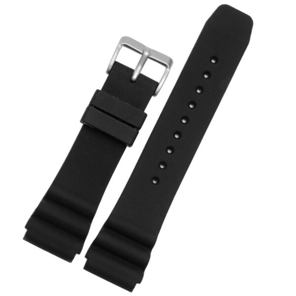 Black Strap Seiko Series 5 Sport, Diver 22mm In Silicon