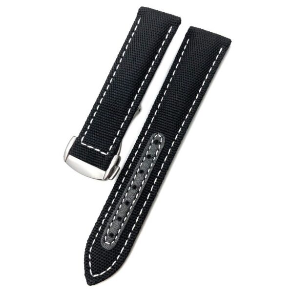 Black & White Nylon Strap Bracelet for Seamaster Aqua Terra Mod
