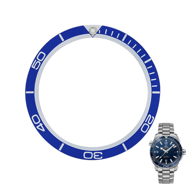 Blue Aluminium Bezel for Seiko Mods Seamaster Planet Ocean 42mm - 41x33.7mm