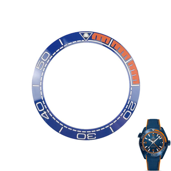 Blue & Orange Bezel for Seiko Mods Seamaster 41.5/32.7mm in Ceramic