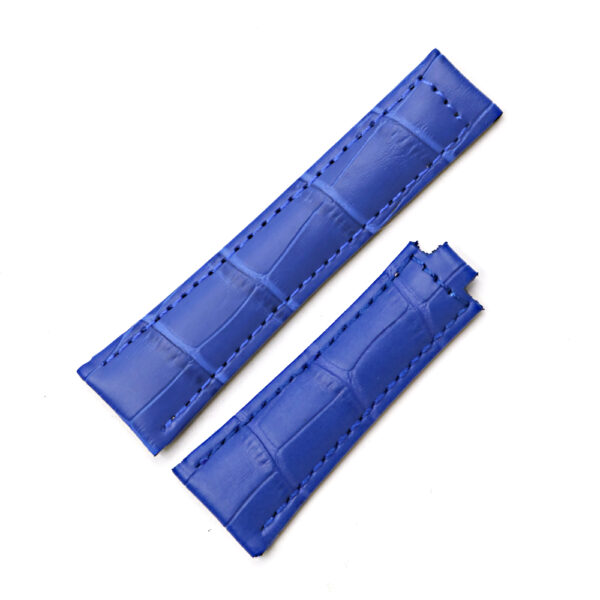 Blue Leather Bracelet for Daytona, GMT, Submariner Mod band - 20mm