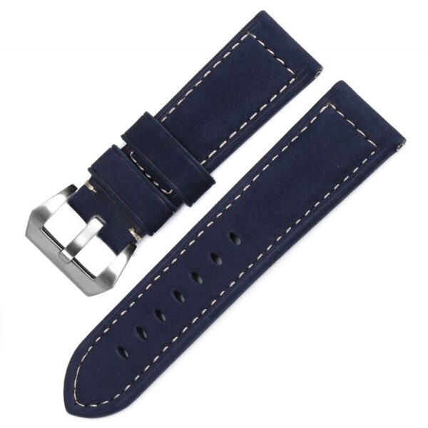 Blue Nubuck Leather Strap for Luminor, Marina Mod - 22, 24, 26mm