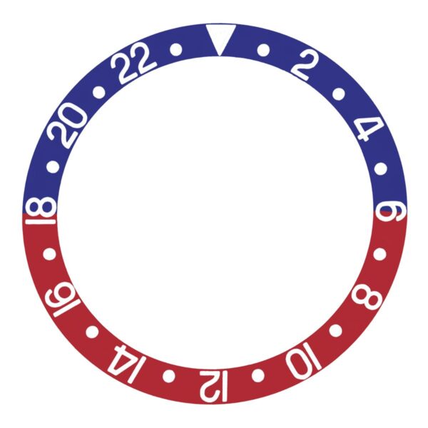 Blue & Red Aluminum Insert Bezel for Seiko Mods GMT I Pepsi 37.4mm