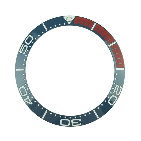Blue & Red Bezel for Seiko Mods Seamaster 41.5/32.7mm in Ceramic