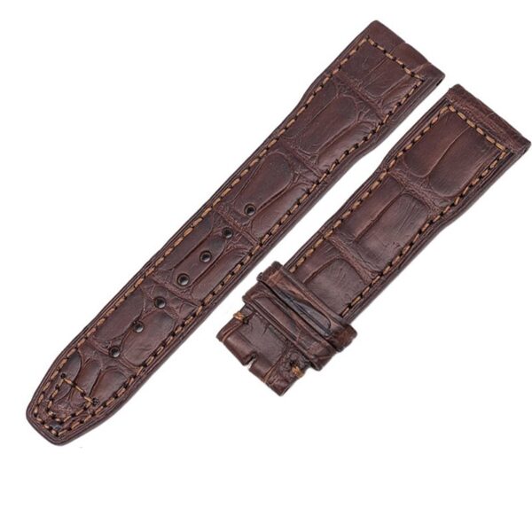 Brown Strap Band In Genuine Crocodile 20,21,22mm