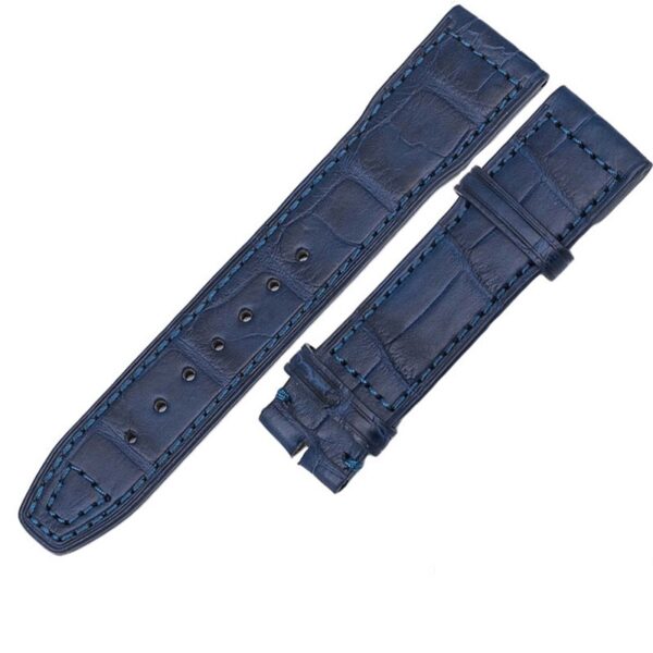 Blue Strap Band for Seiko Mod In Genuine Crocodile 20,21,22mm