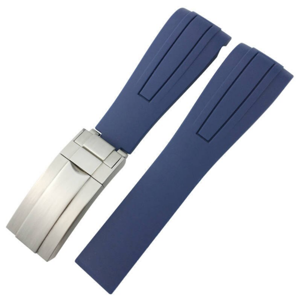 Blue Strap for Submariner, GMT, Schtroumpf Mod 20mm In Rubber