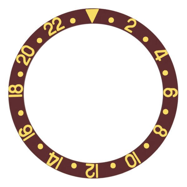 Brown & Gold Aluminum Insert Bezel for Seiko Mods GMT I Concorde 37.4mm