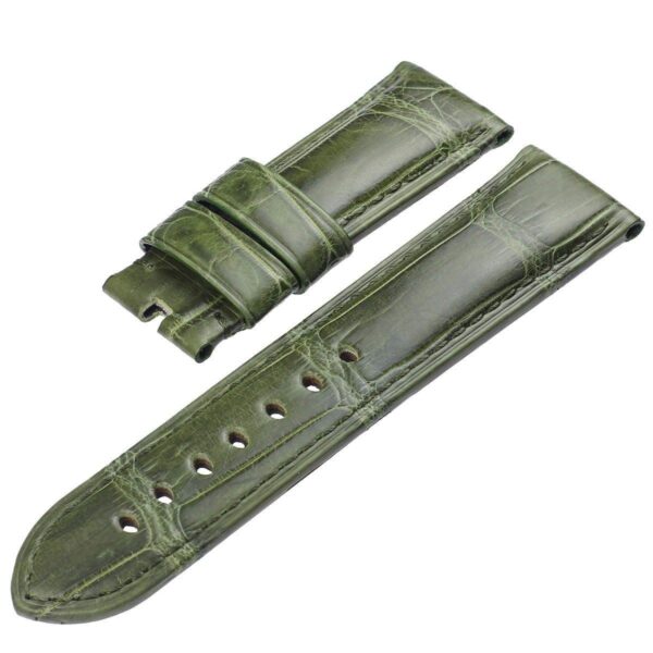 Dark Green Genuine Crocodile leather Strap Bracelet for Seiko Mod