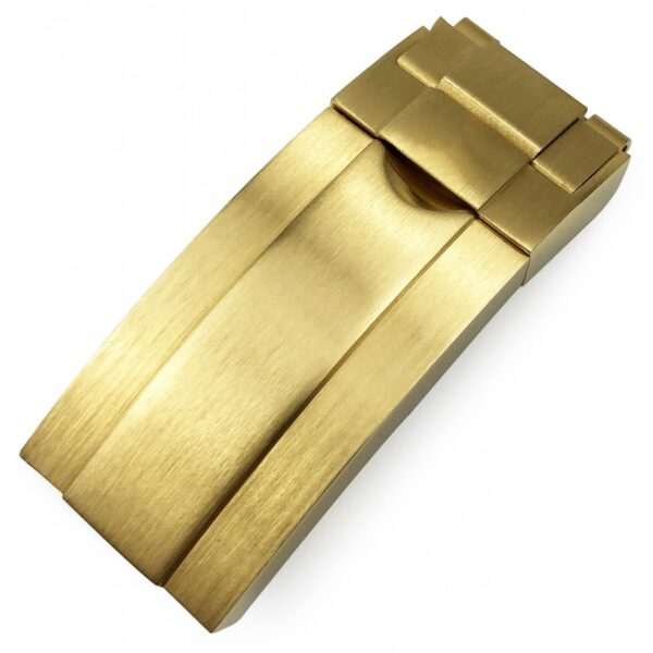 Gold Folding Clasp for Seiko Mods Submariner, GMT I & II Stainless Steel 16mm
