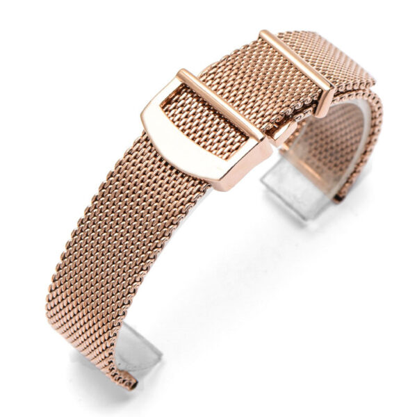 Rose Gold Mesh Stainless Steel Milanaise Strap for Seiko Mod