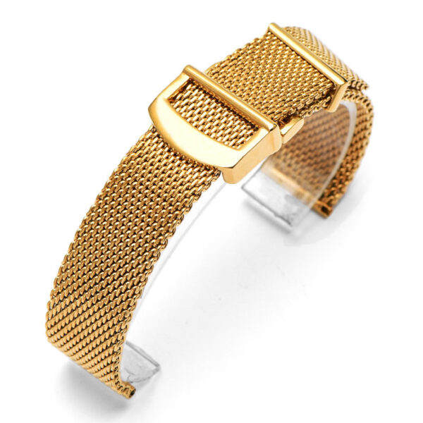 Gold Mesh Stainless Steel Milanaise Strap for Seiko Mod