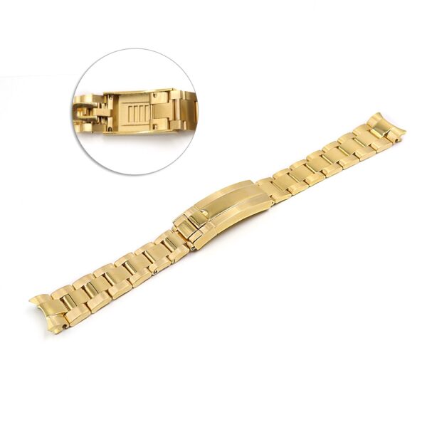 Gold Strap Bracelet Glidelock for Submariner, GMT Mod - 20mm
